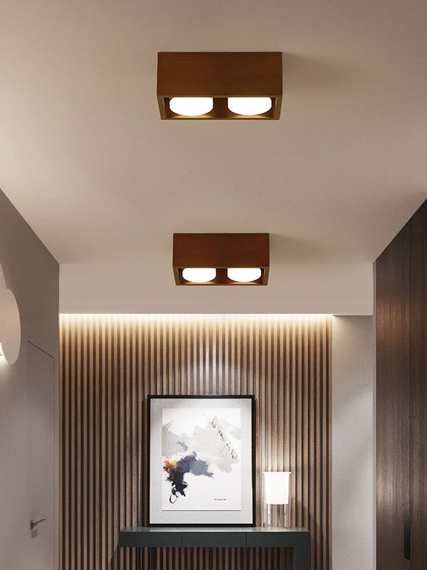Eliza Minimalist Wood Ceiling Light - Letslighting