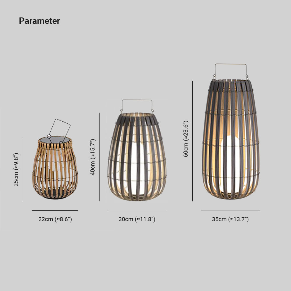 Ray Outdoor Floor Lamp Hardwired Solar Metal Cage
