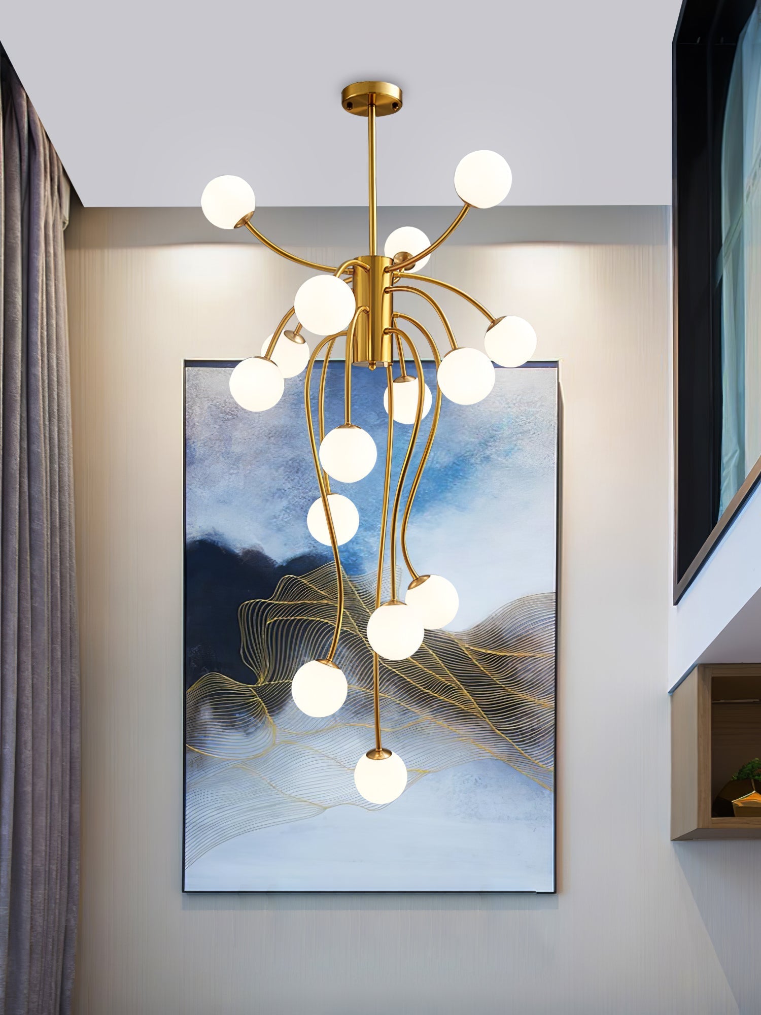 Astralyn Brass Globe Chandelier - Letslighting