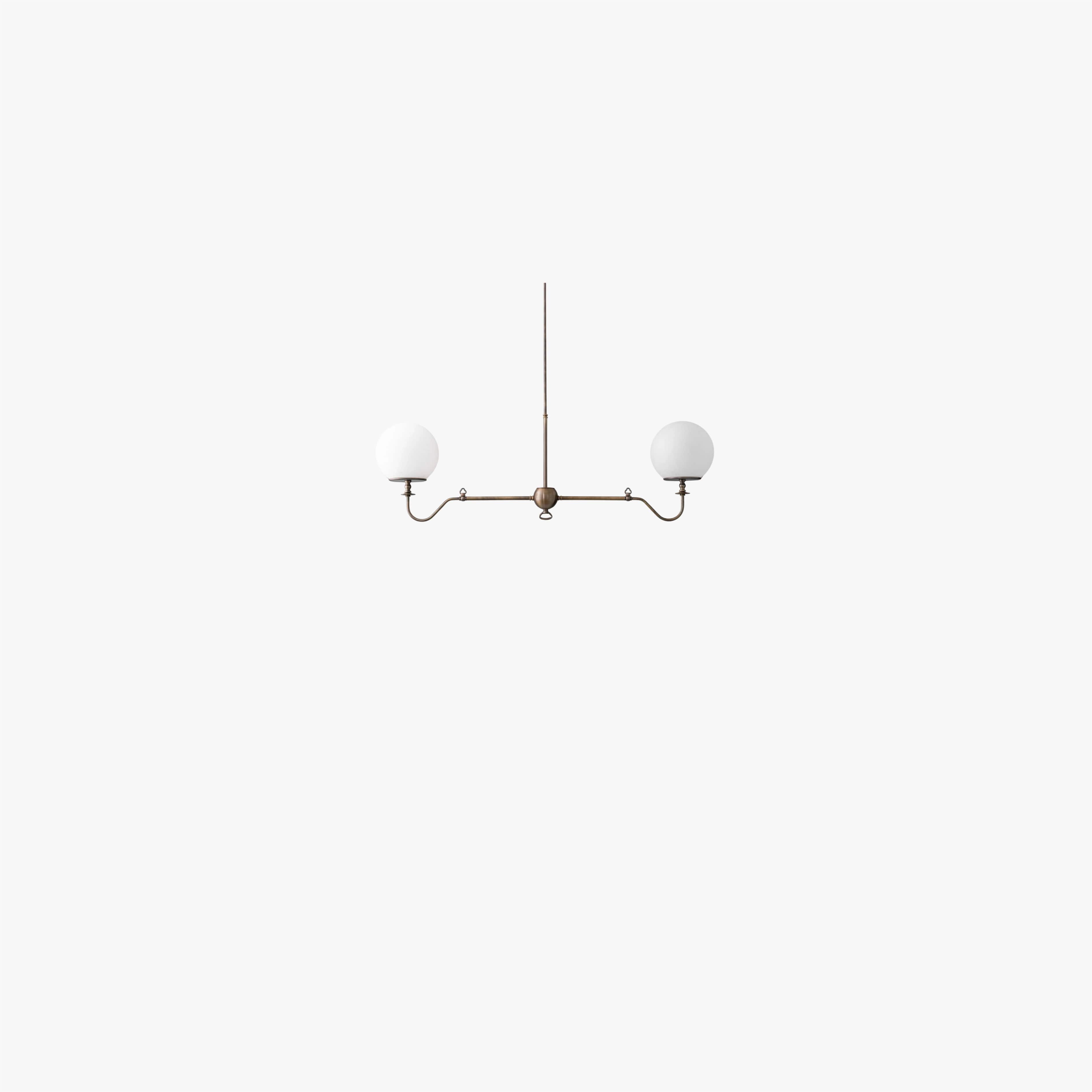 Pearl Glass Brass Chandelier