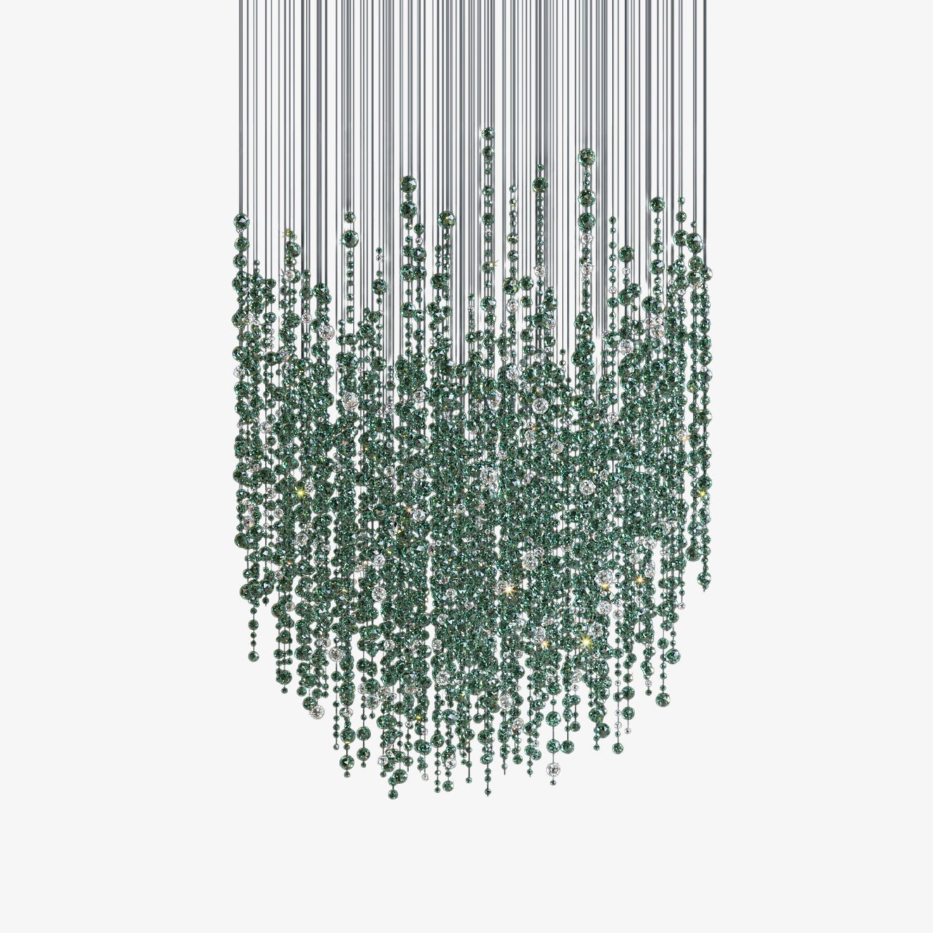 Emerald Rainfall Crystal Customize Chandelier - Letslighting