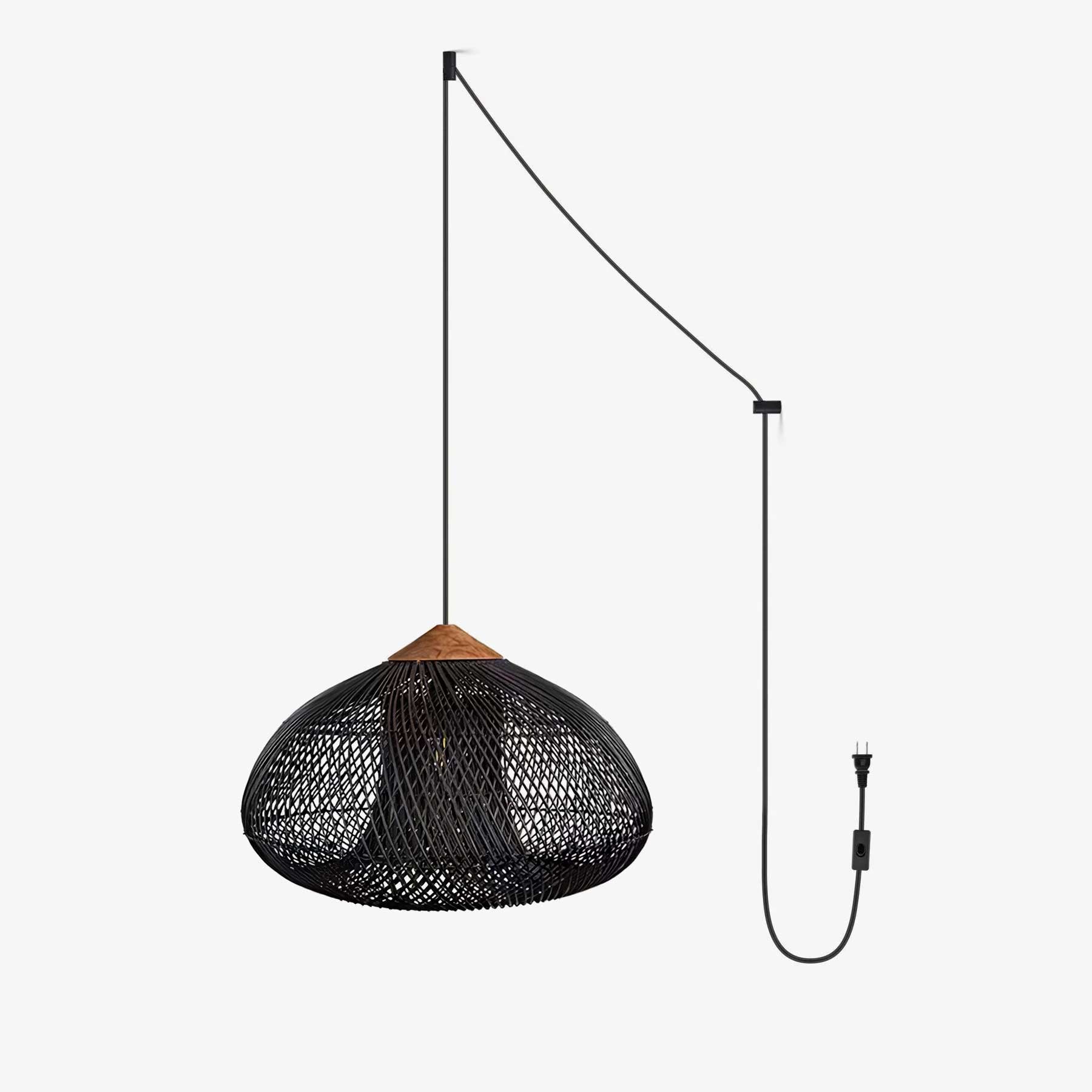 Solara Pendant Lamp Rattan Swag Woven - Letslighting