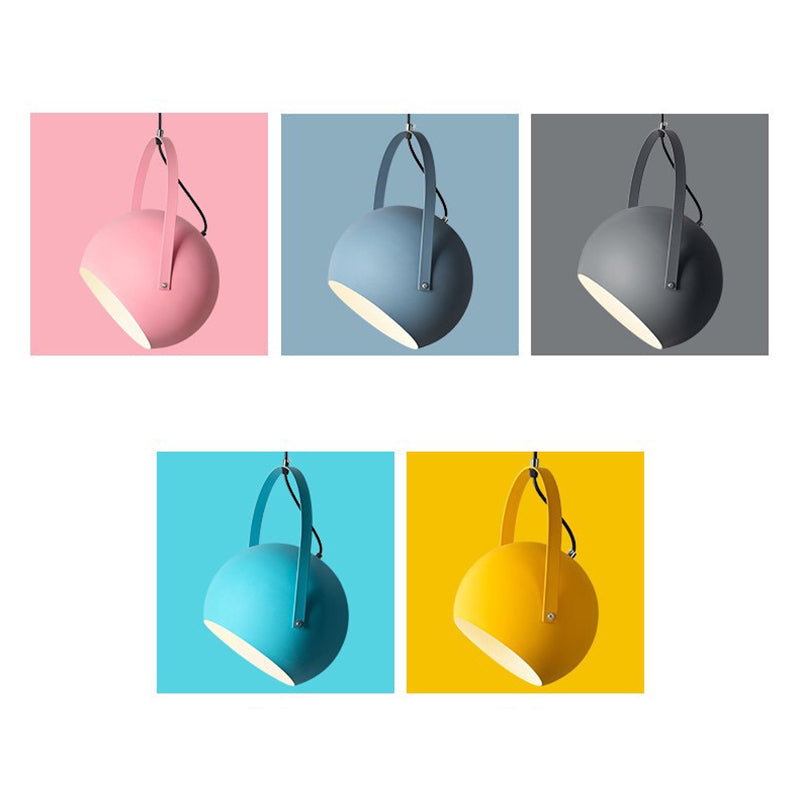 Valentina Colorful Art Deco Pendant Light Spherical Metal Bedroom