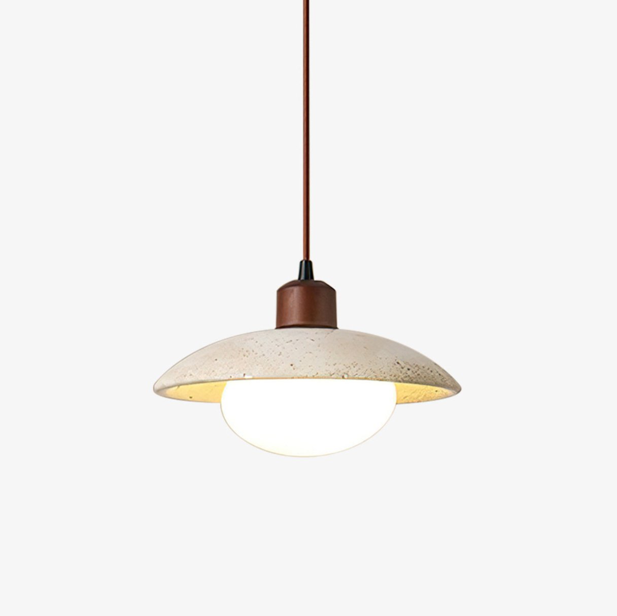 Onorarae Dome-Shade Travertine Pendant Light - Letslighting