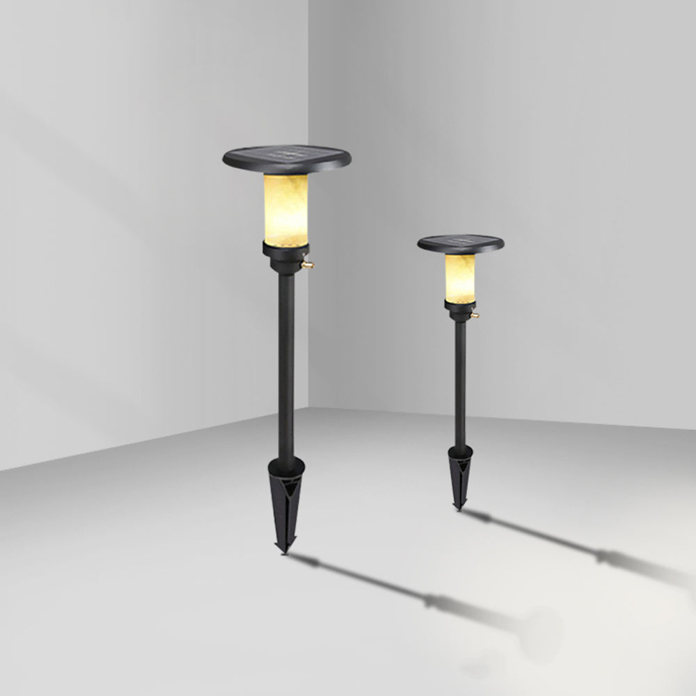 Ray Modern Metal Marble Solor Outdoor Ground Light