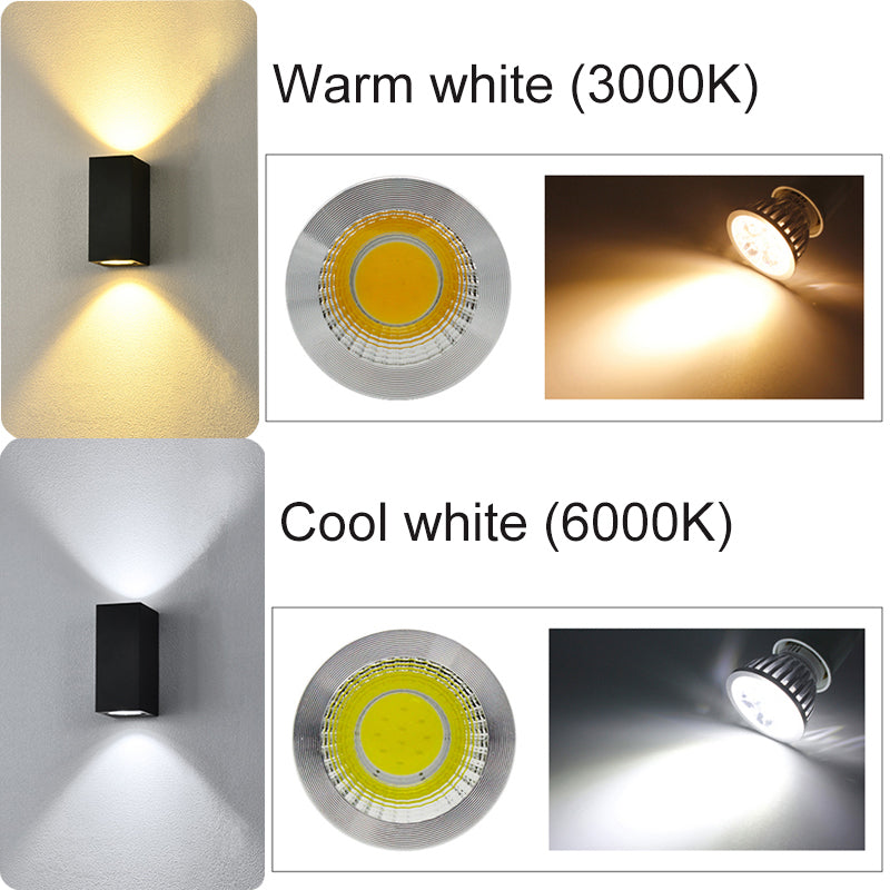 Ray Minimalist Metal Square Outdoor Wall Lamp