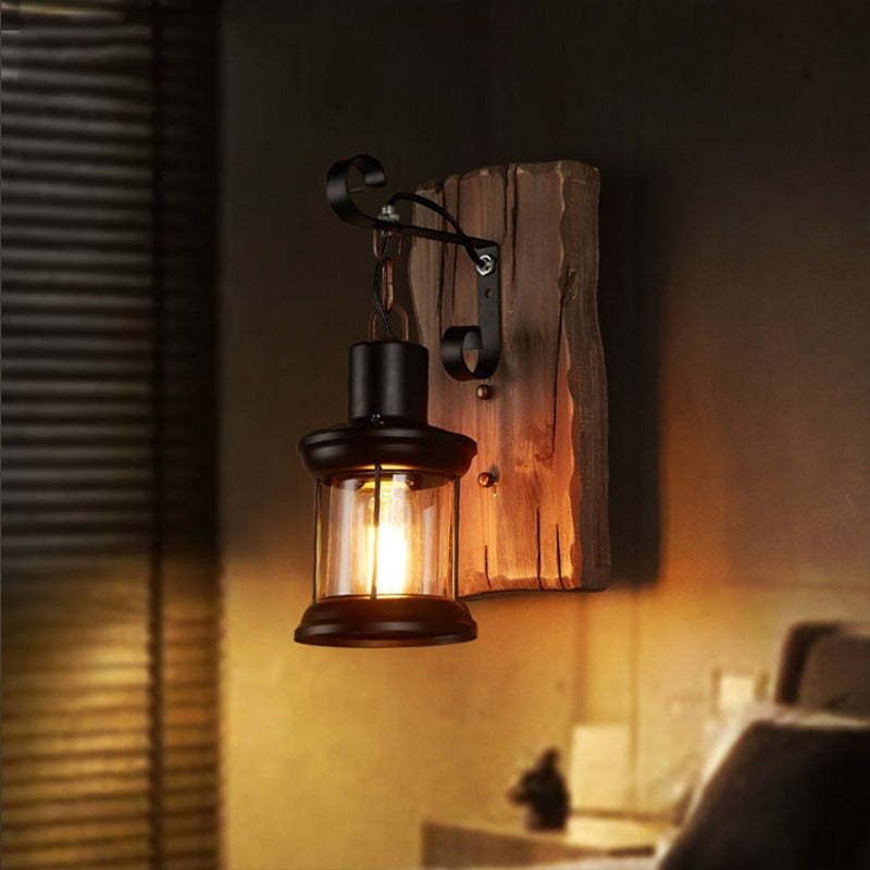 Epoch Vintage Lantern Metal Wall Lamp Bronze