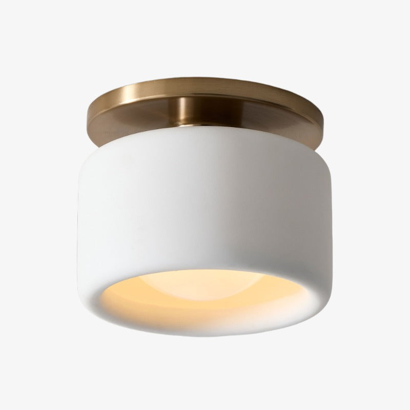 Kiln Porcelain Drum Ceiling Light