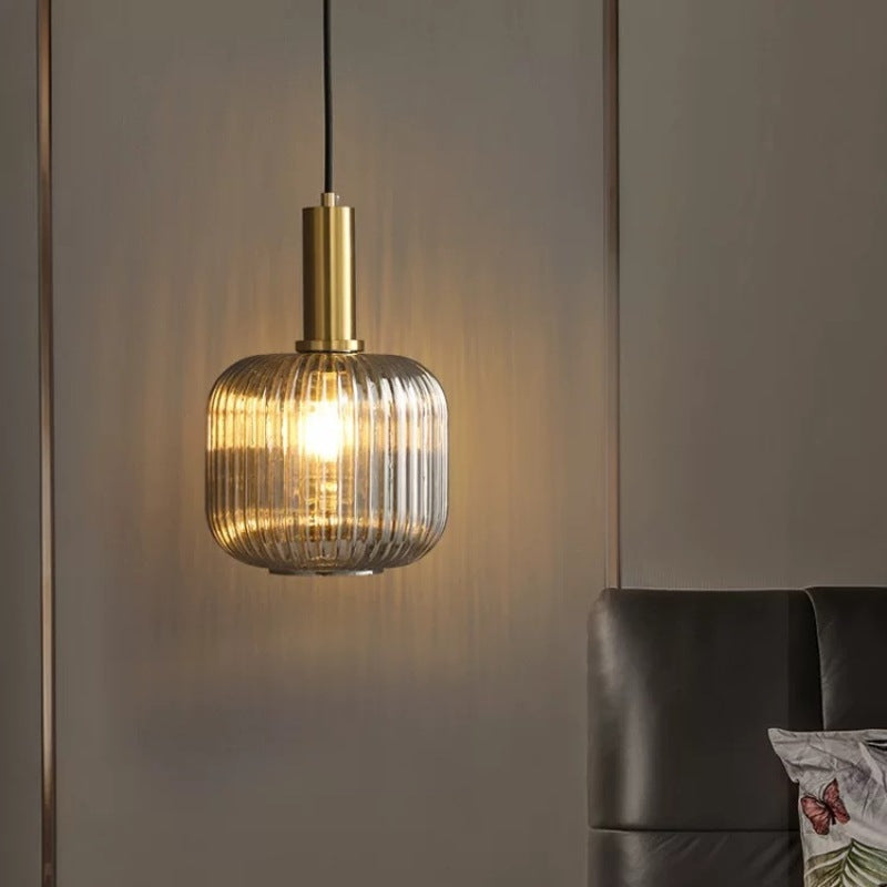 Valentina Pendant Light Crystal Moru Glass Cognac Kitchen Island