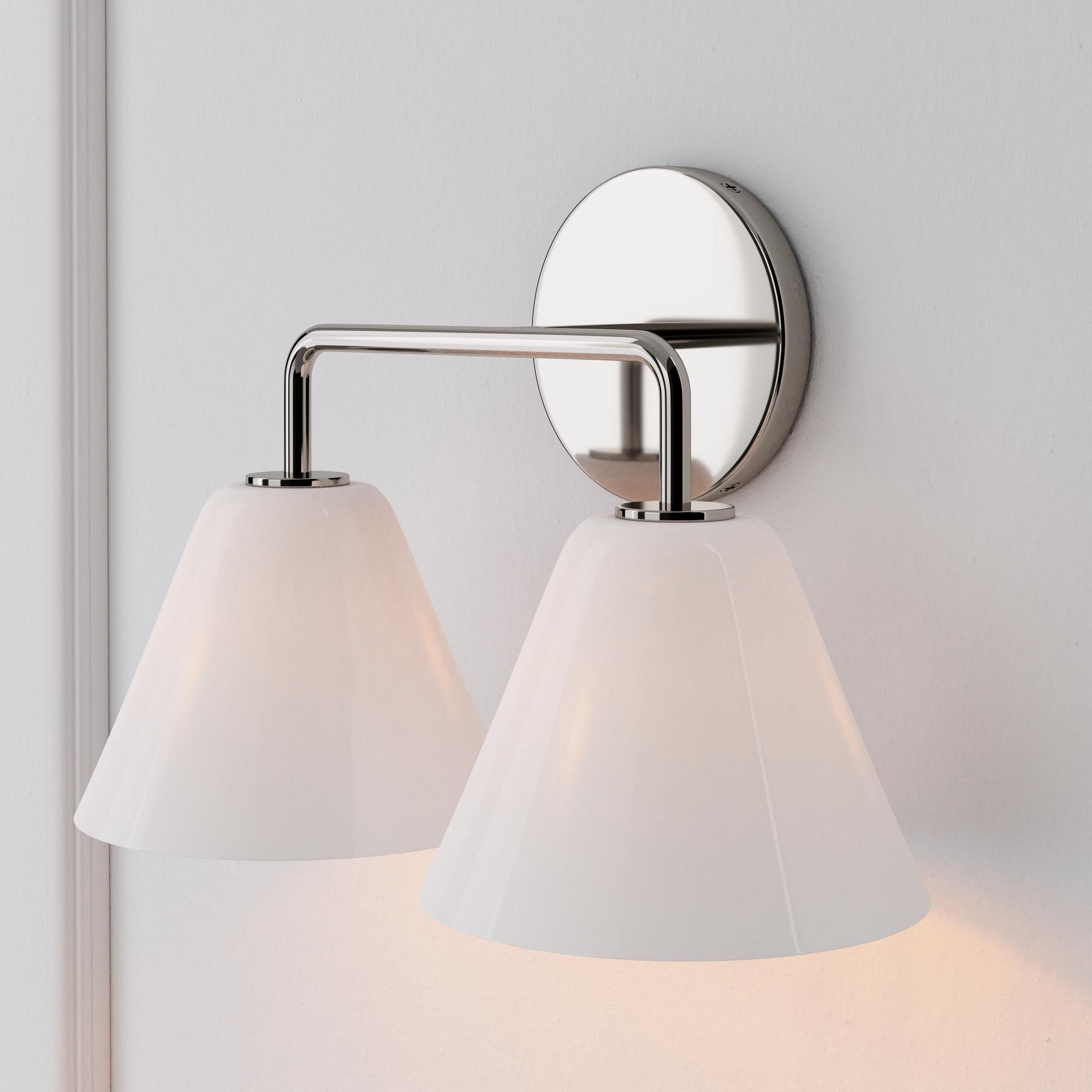 Cone Wall Sconce Milk Glass Living Room