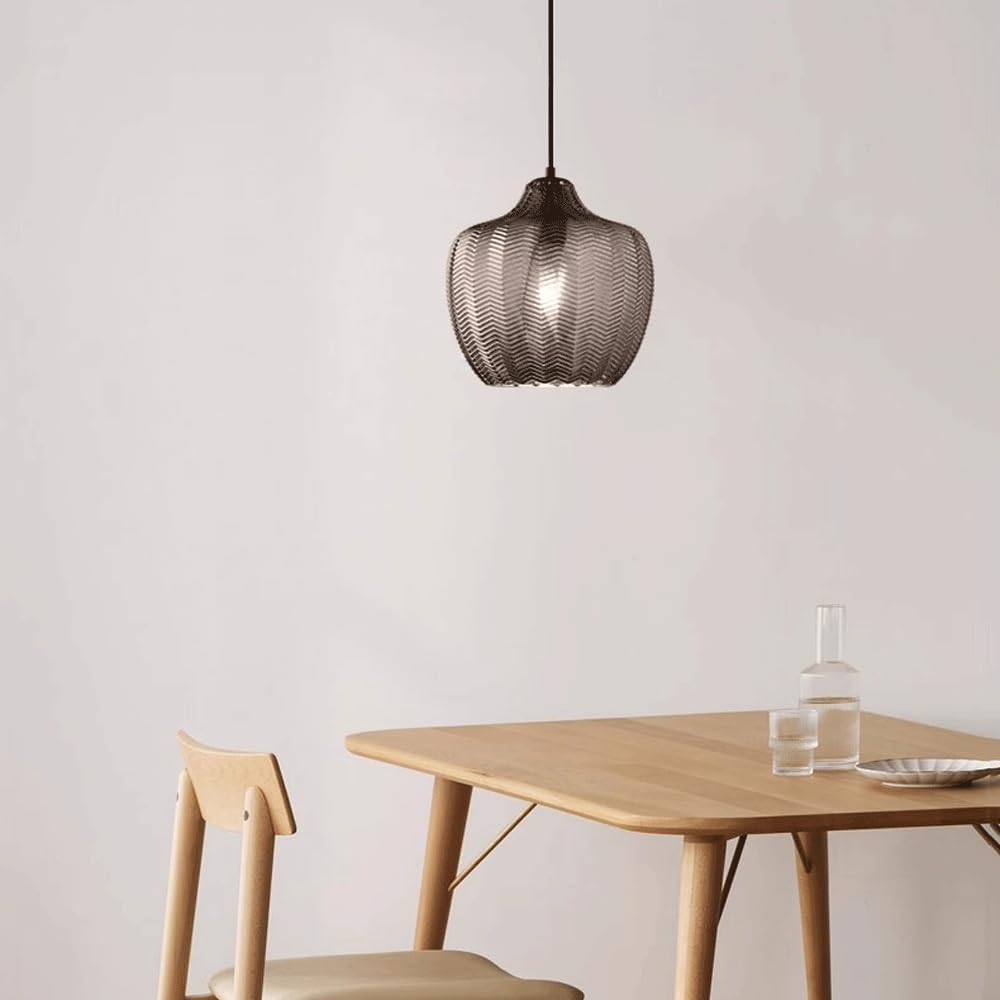 Valentina Modern Round Pendant Light Metal/Glass Dining Room - Letslighting