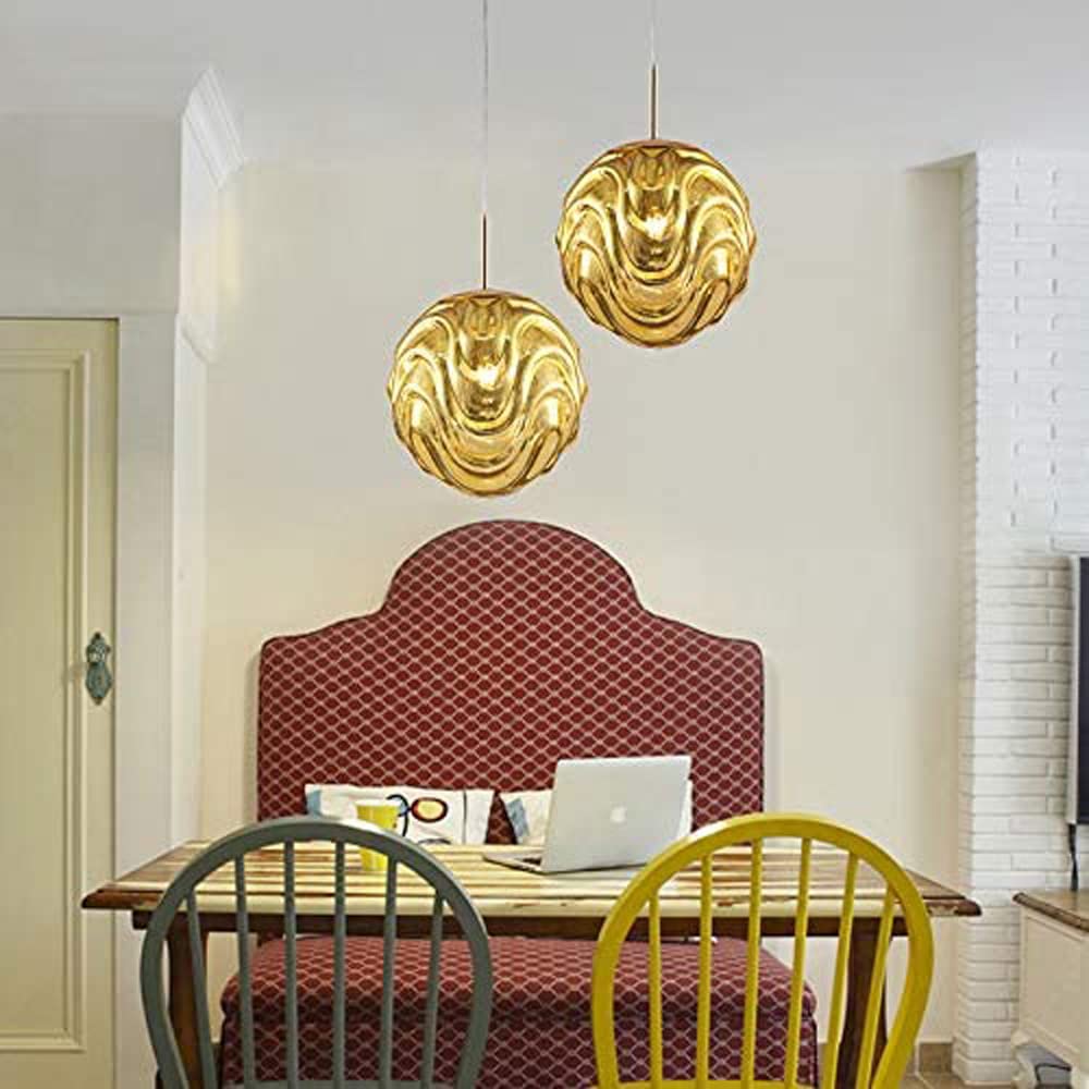 Valentina Modern Sphere Pendant Light Glass Gold/Black Dining Room