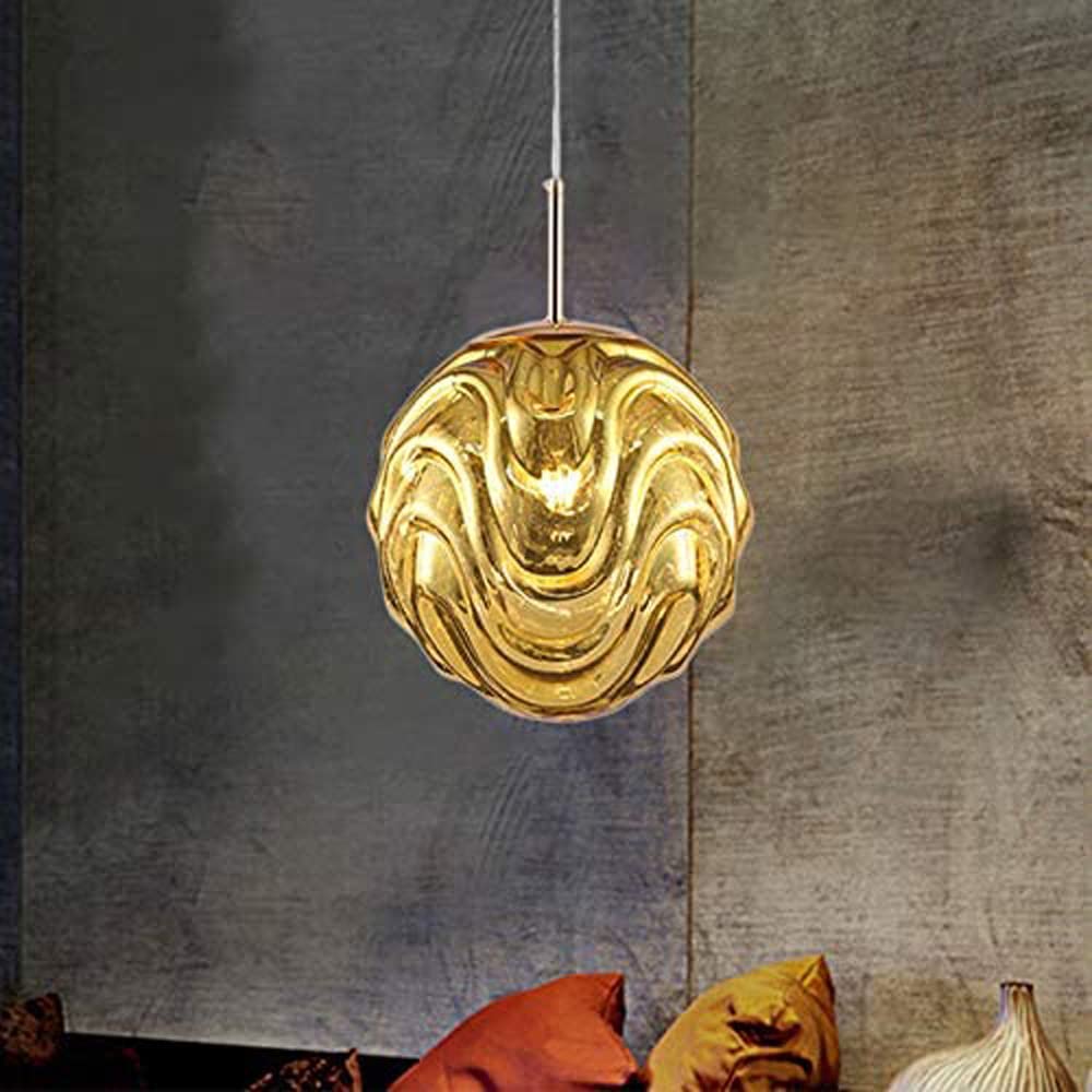 Valentina Modern Sphere Pendant Light Glass Gold/Black Dining Room