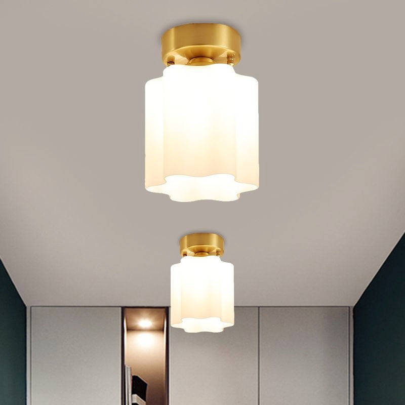 Arisha Retro Metal Flush Mount Brass Ceiling Light