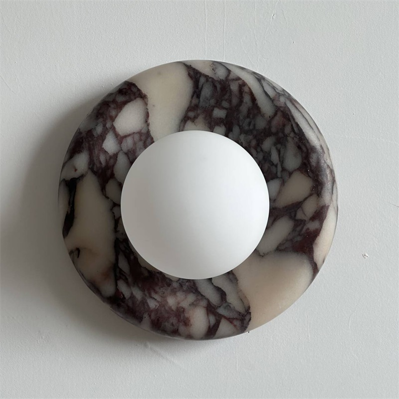 Evenir Modern Minimalist Bvlgari Purple Marble Sconce Wall Lamp - Letslighting
