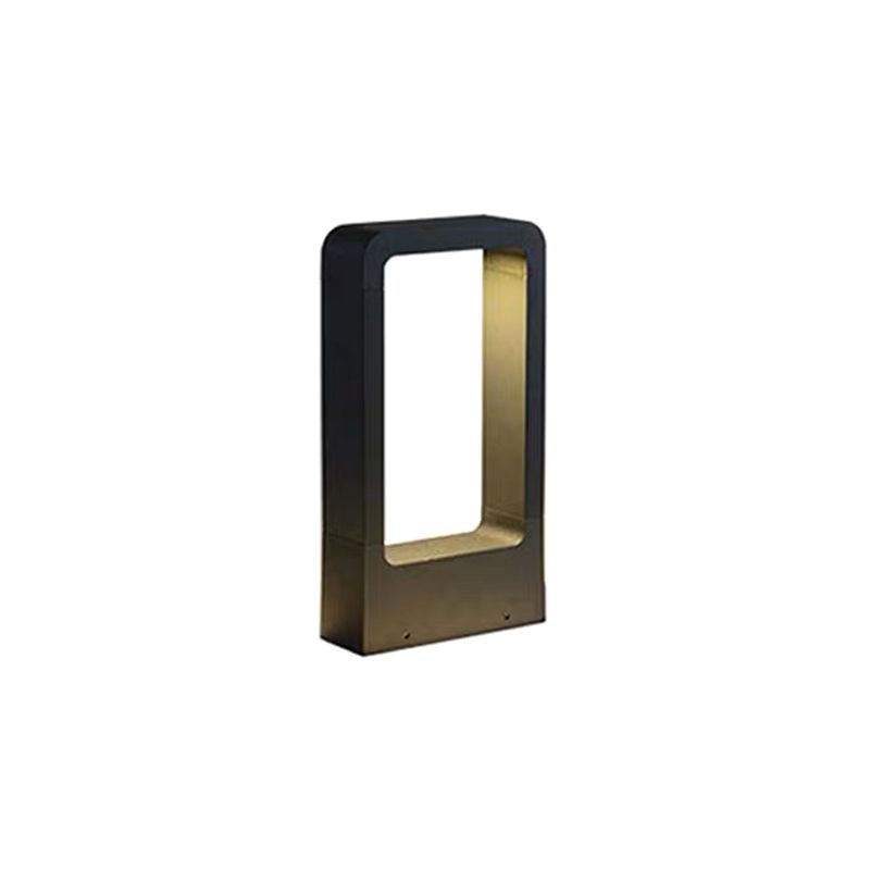 Ray Modern Metal Geometric Hollow Solar Outdoor Bollard Light