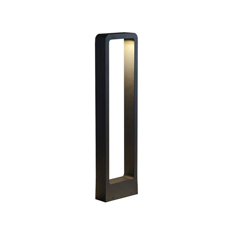 Ray Modern Metal Geometric Hollow Solar Outdoor Bollard Light