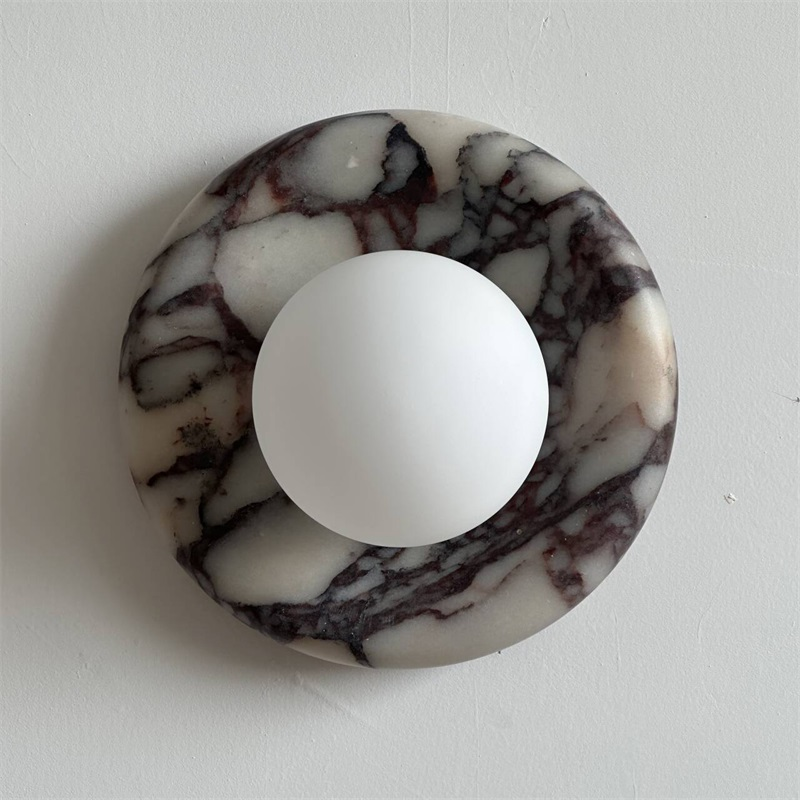 Evenir Modern Minimalist Bvlgari Purple Marble Sconce Wall Lamp - Letslighting