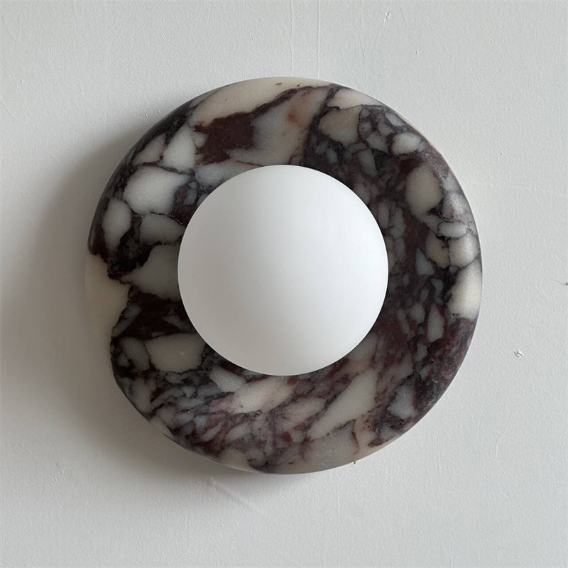 Evenir Modern Minimalist Bvlgari Purple Marble Sconce Wall Lamp - Letslighting