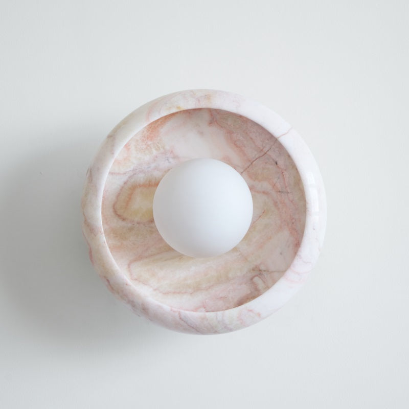 Piedra Modern Minimalist Marble Glass Wall Lamp - Letslighting