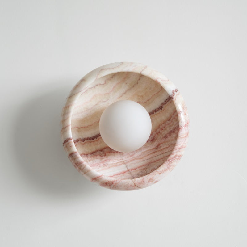 Piedra Modern Minimalist Marble Glass Wall Lamp - Letslighting