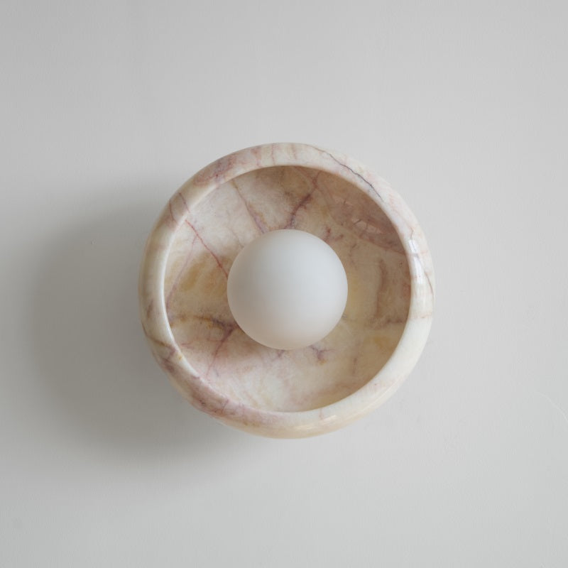 Piedra Modern Minimalist Marble Glass Wall Lamp - Letslighting