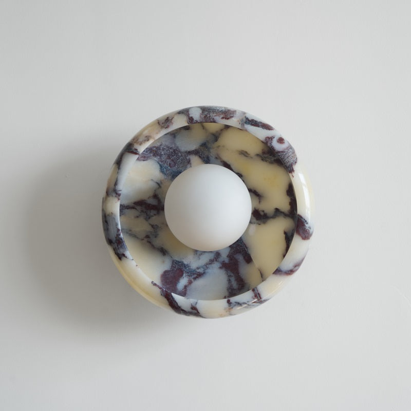 Piedra Modern Minimalist Marble Glass Wall Lamp - Letslighting