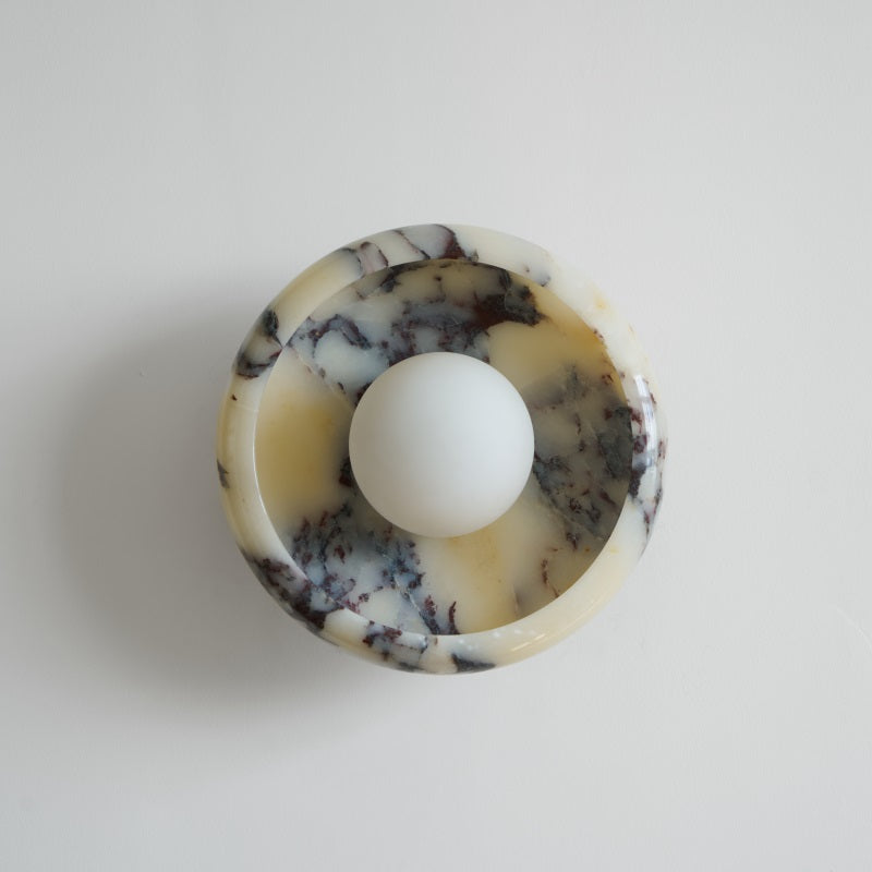 Piedra Modern Minimalist Marble Glass Wall Lamp - Letslighting