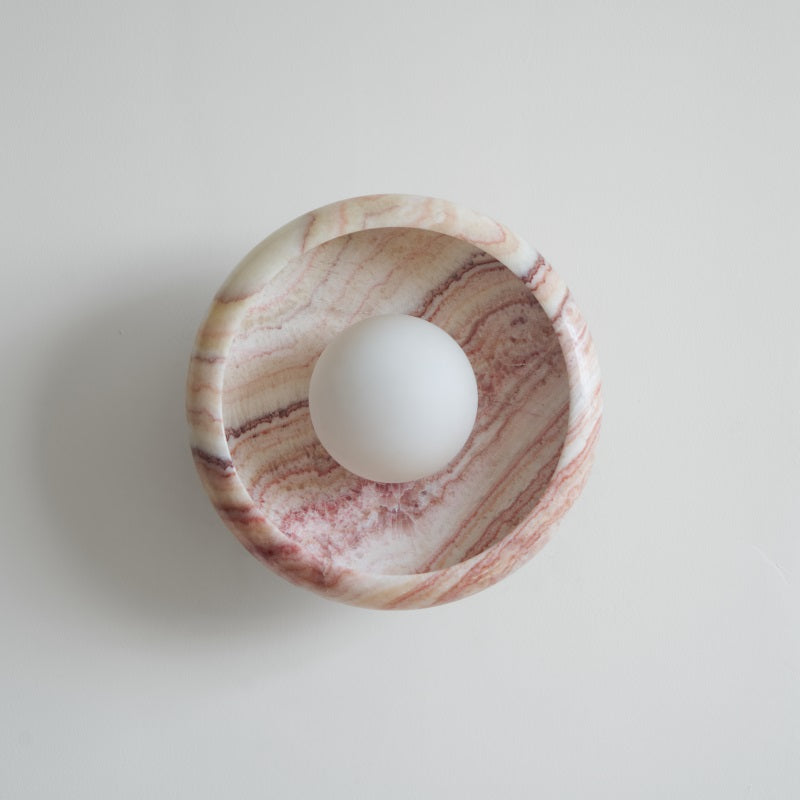 Piedra Modern Minimalist Marble Glass Wall Lamp - Letslighting