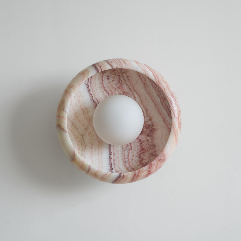 Piedra Modern Minimalist Marble Glass Wall Lamp - Letslighting