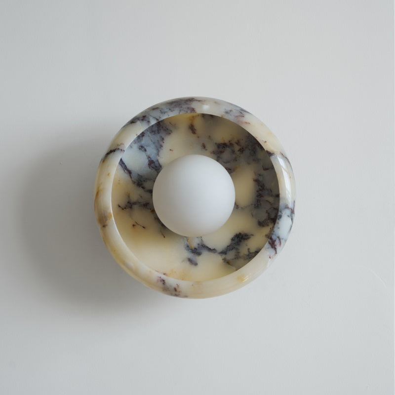 Piedra Modern Minimalist Marble Glass Wall Lamp - Letslighting