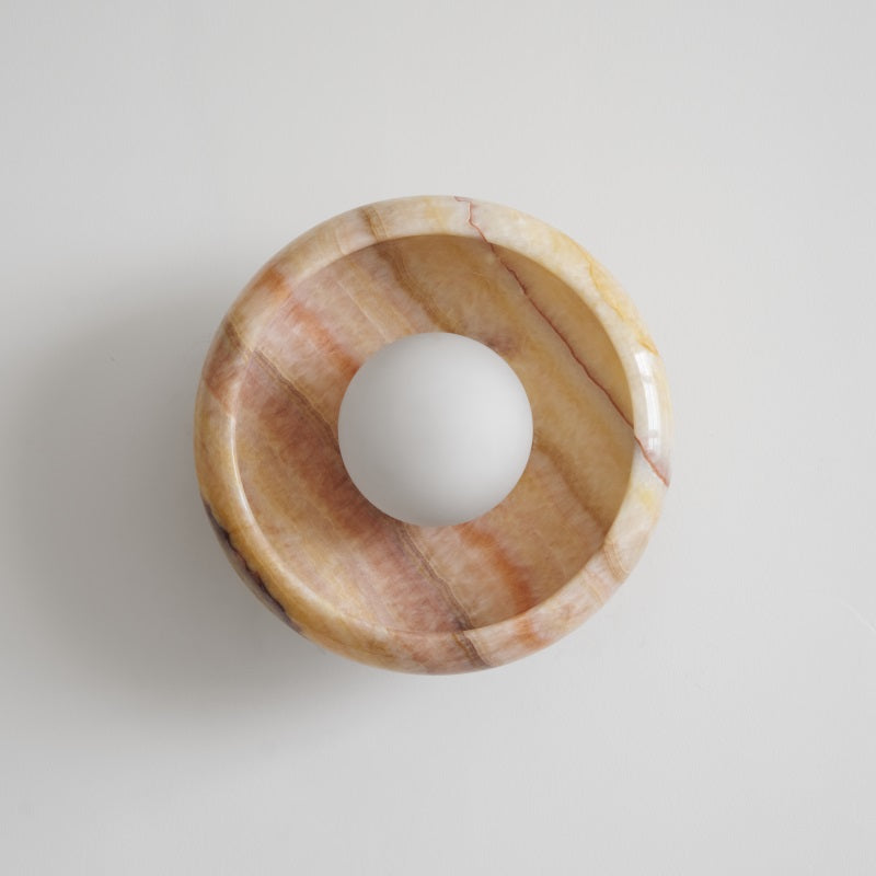 Piedra Modern Minimalist Marble Glass Wall Lamp - Letslighting