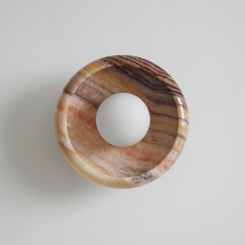 Piedra Modern Minimalist Marble Glass Wall Lamp - Letslighting