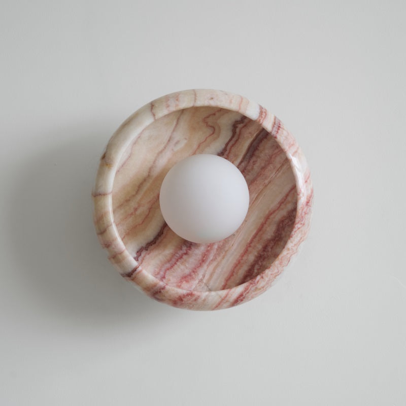 Piedra Modern Minimalist Marble Glass Wall Lamp - Letslighting