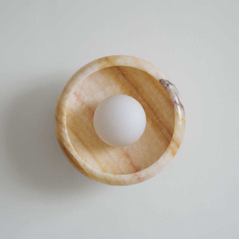 Piedra Modern Minimalist Marble Glass Wall Lamp - Letslighting