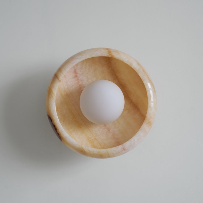 Piedra Modern Minimalist Marble Glass Wall Lamp - Letslighting