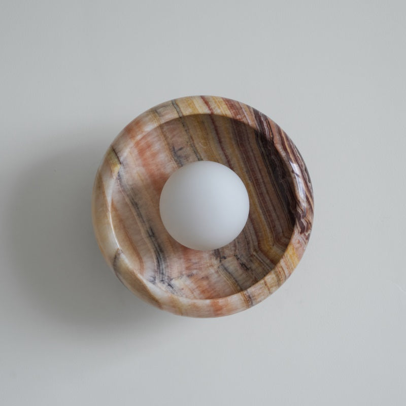 Piedra Modern Minimalist Marble Glass Wall Lamp - Letslighting