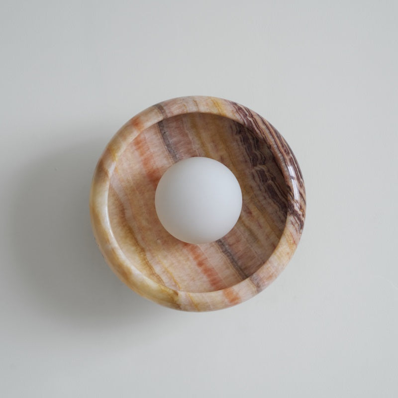 Piedra Modern Minimalist Marble Glass Wall Lamp - Letslighting