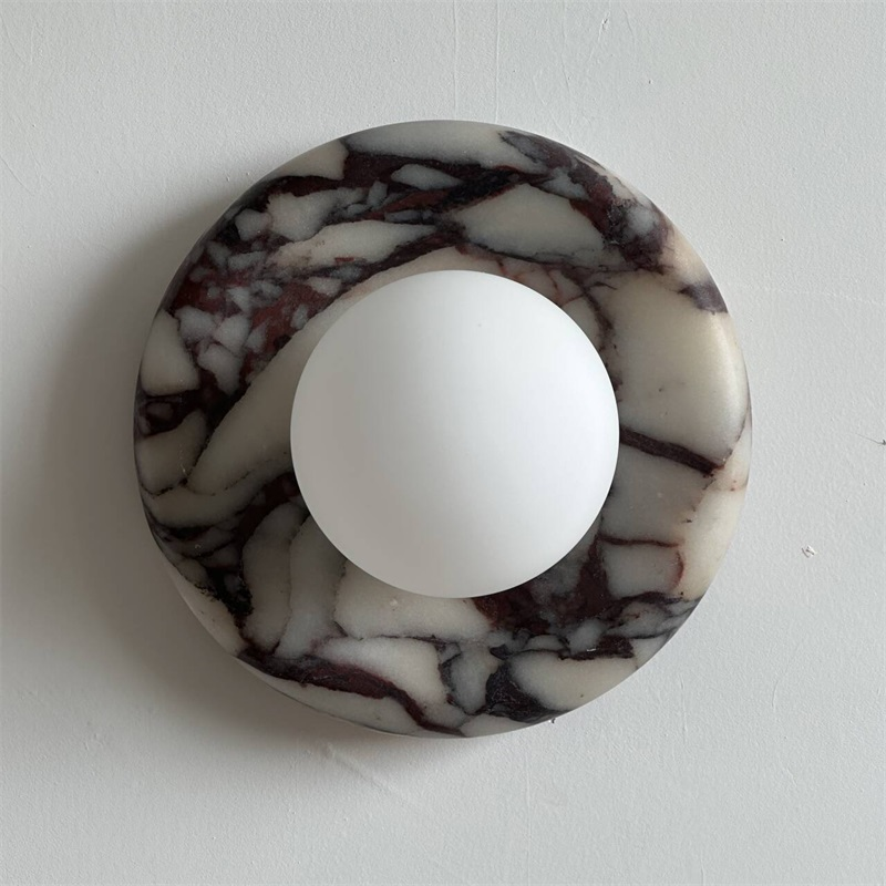 Evenir Modern Minimalist Bvlgari Purple Marble Sconce Wall Lamp - Letslighting