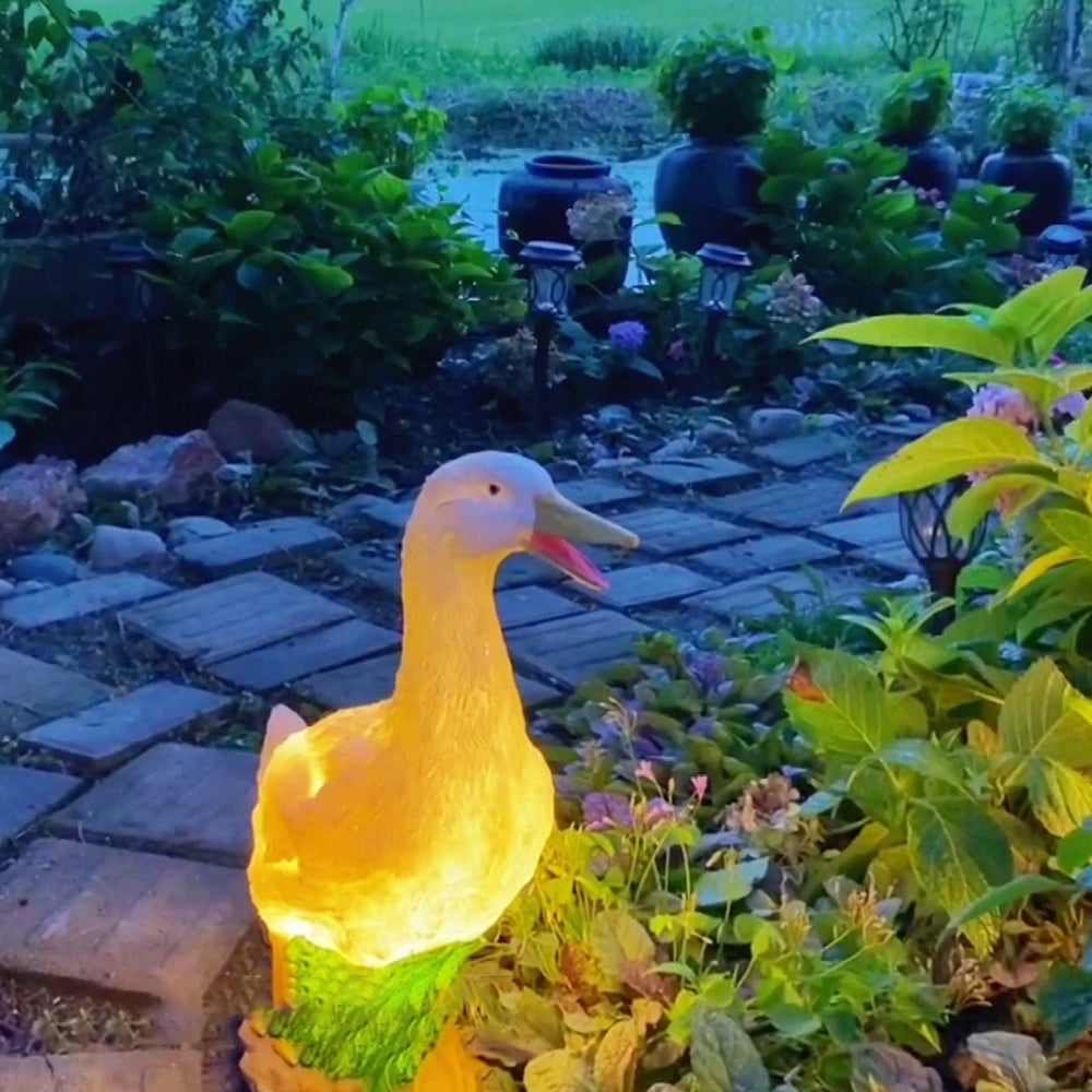 Arisha Modern Decorative Goose Resin Solar Garden Ground Light - Letslighting