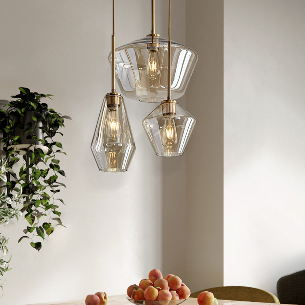 Valentina Pendant Light Clear Glass Bedroom - Letslighting