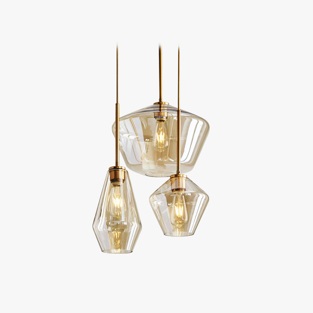 Valentina Pendant Light Clear Glass Bedroom - Letslighting