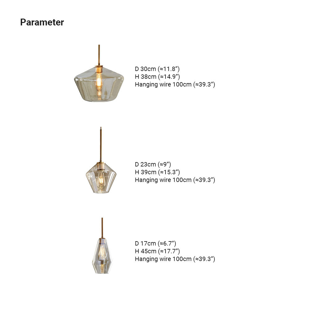 Valentina Pendant Light Clear Glass Bedroom - Letslighting