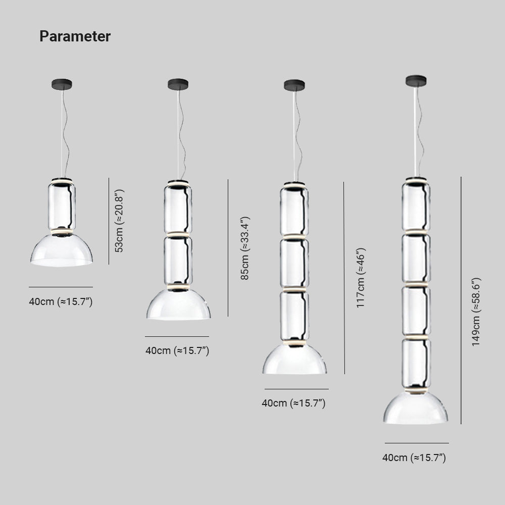 Valentina Minimalist Combination Glass Pendant Light