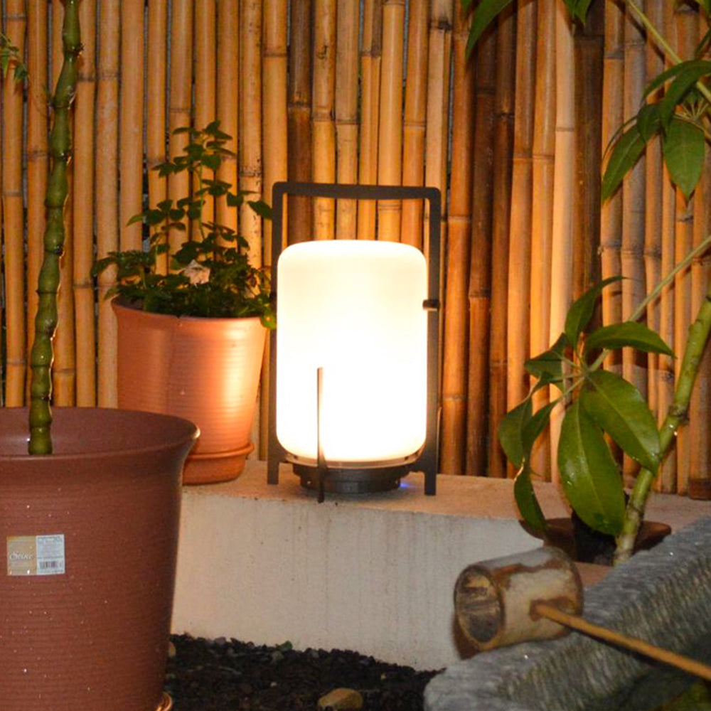 Ray Minimalist Cylinder Glass Acrylic Outdoor Floor Lamp