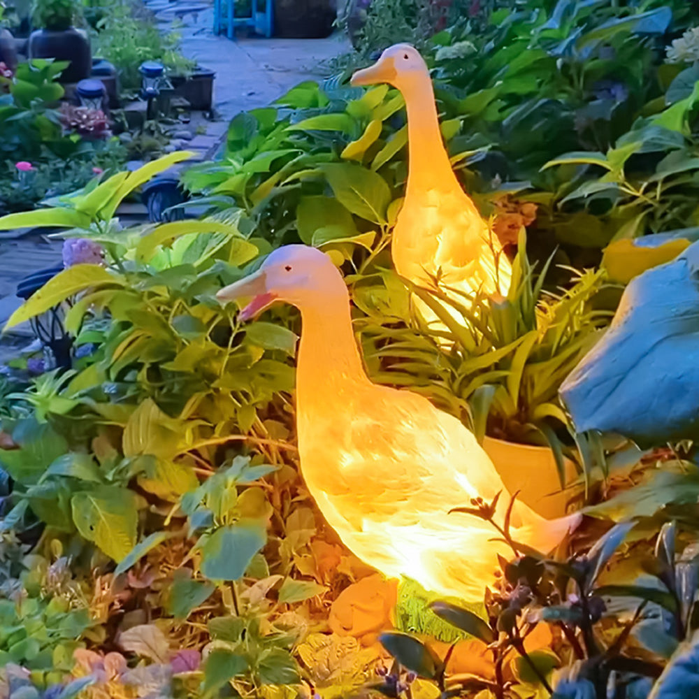 Arisha Modern Decorative Goose Resin Solar Garden Ground Light - Letslighting