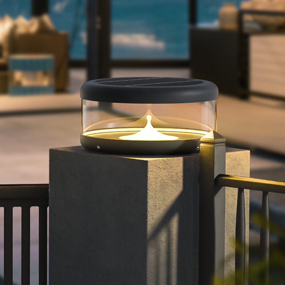 Ray Modern Quicksand Metal Outdoor Solar Lamp, Warm Ligh - Letslighting