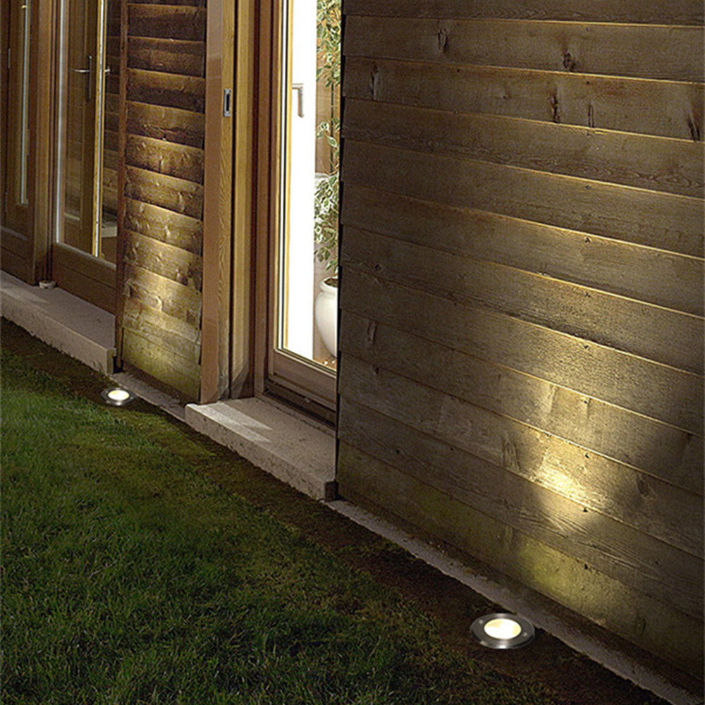 Ray Modern Metal Cylindrical Recessed Outdoor Step Deck Light