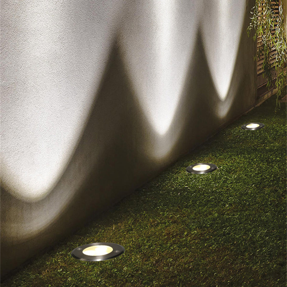 Ray Modern Metal Cylindrical Recessed Outdoor Step Deck Light