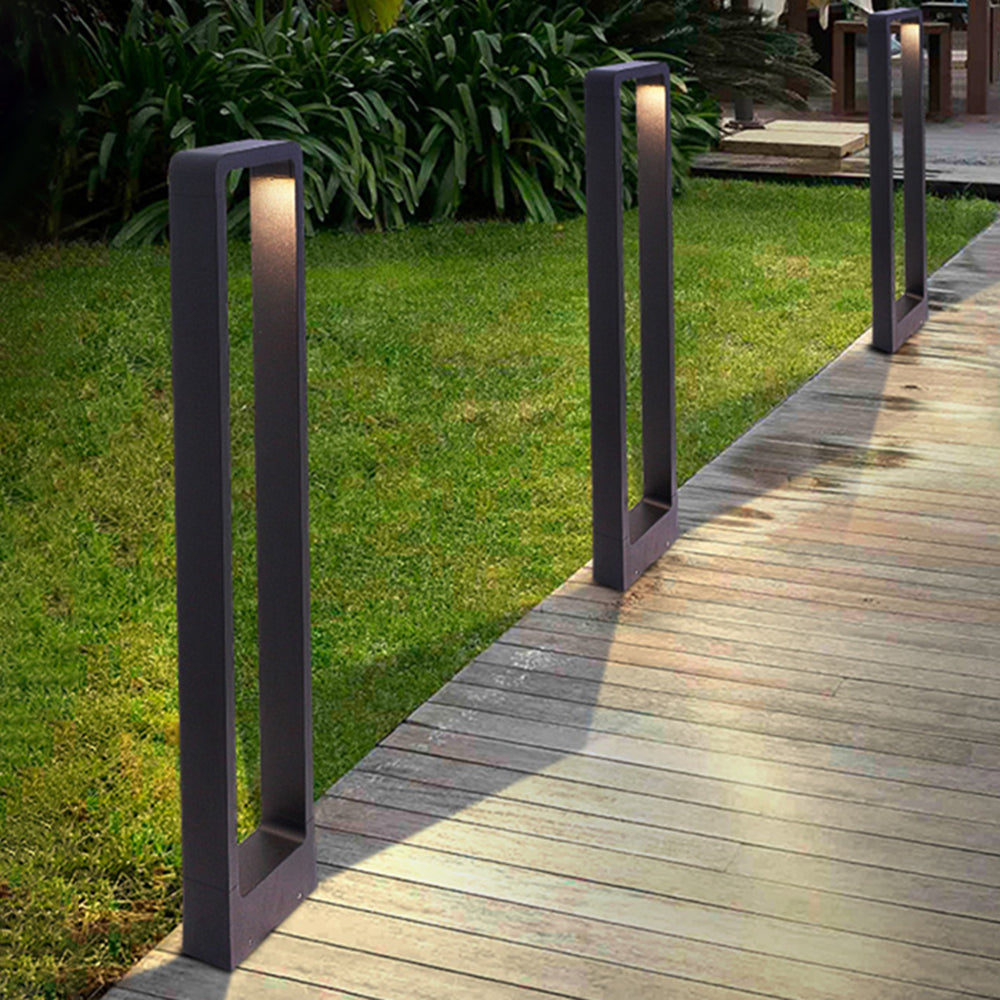 Ray Modern Metal Hollow Rectangle Outdoor Path Light